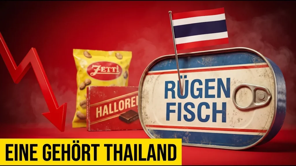 Titelbild der Folge über neun geprüfte DDR-Marken mit der gelben Leiste zur Frage, wem sie heute gehören